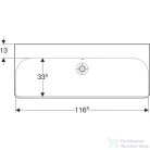 Geberit SMYLE SQUARE 120x48 cm-es mosdó csaplyuk nélkül,fehér 500.225.01.1