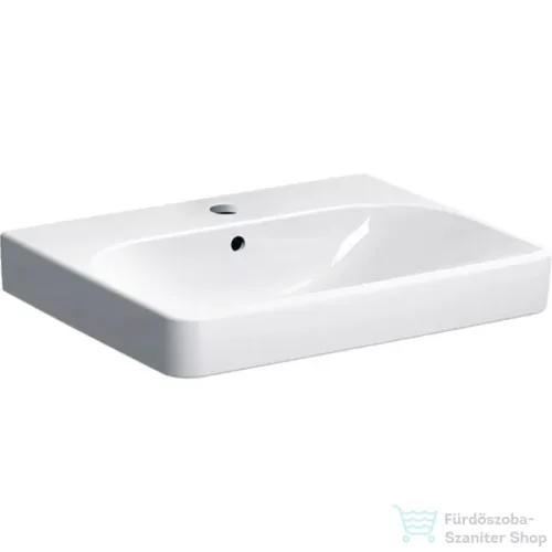 Geberit SMYLE SQUARE 60x48 cm-es mosdó 1 csaplyukkal,fehér 500.229.01.1