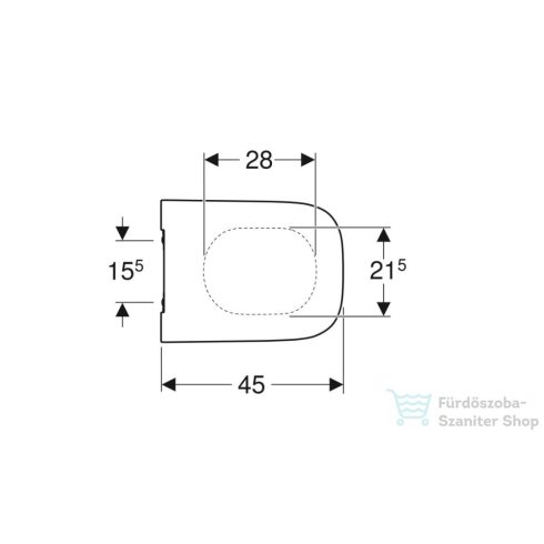 Geberit Smyle Square lecsapódásgátlós wc ülőke 500.240.01.1
