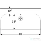 Geberit SMYLE SQUARE 90x48 cm-es mosdó csaplyuk nélkül,fehér 500.250.01.1