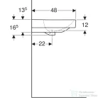 Geberit SMYLE SQUARE 90x48 cm-es mosdó 2 csaplyukkal,fehér 500.252.01.1
