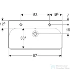 Geberit SMYLE SQUARE 90x48 cm-es mosdó 2 csaplyukkal,fehér 500.252.01.1