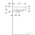 Geberit SMYLE SQUARE 50x41 cm-es mosdó,fehér 500.256.01.1