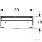 Geberit OPTION BASIC 50x67,7 cm-es 2 ajtós tükrös szekrény LED világítással,matt fehér 500.257.00.1