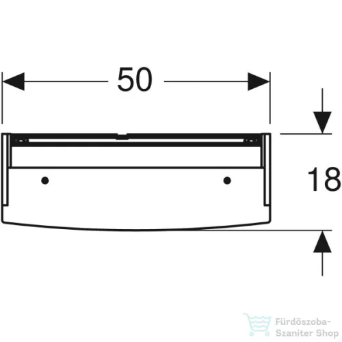 Geberit OPTION BASIC 50x67,7 cm-es 2 ajtós tükrös szekrény LED világítással,matt fehér 500.257.00.1