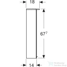 Geberit OPTION BASIC 50x67,7 cm-es 2 ajtós tükrös szekrény LED világítással,matt fehér 500.257.00.1
