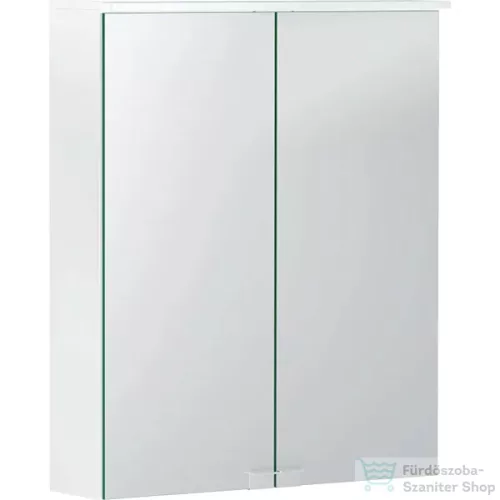 Geberit OPTION BASIC 56x67,7 cm-es 2 ajtós tükrös szekrény LED világítással,matt fehér 500.258.00.1