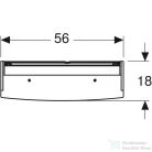 Geberit OPTION BASIC 56x67,7 cm-es 2 ajtós tükrös szekrény LED világítással,matt fehér 500.258.00.1