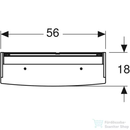 Geberit OPTION BASIC 56x67,7 cm-es 2 ajtós tükrös szekrény LED világítással,matt fehér 500.258.00.1