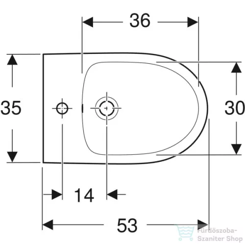 Geberit SELNOVA fali bidé,fehér 500.264.01.7
