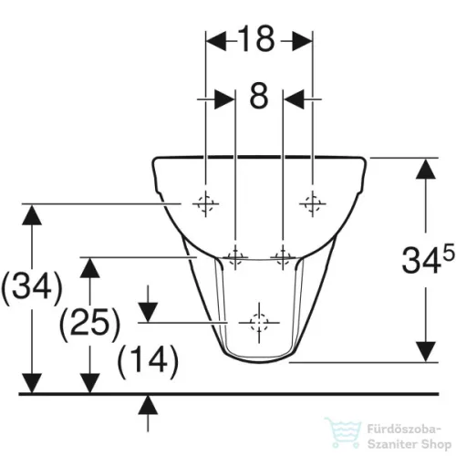 Geberit SELNOVA fali bidé,fehér 500.264.01.7