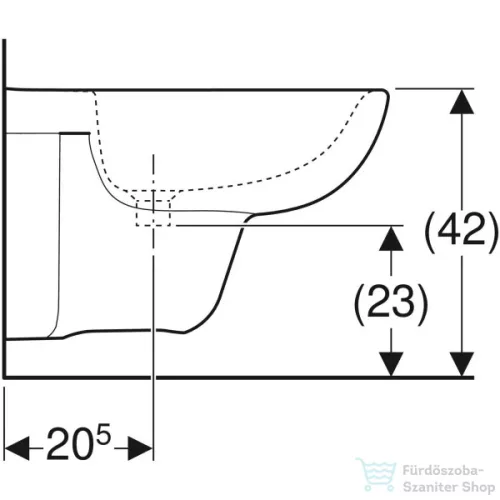 Geberit SELNOVA fali bidé,fehér 500.264.01.7