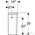 Geberit Selnova SQUARE wc tartály oldalsó bekötéssel,fehér 500.267.01.1