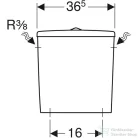 Geberit Selnova wc tartály oldalsó bekötéssel,fehér 500.269.01.1