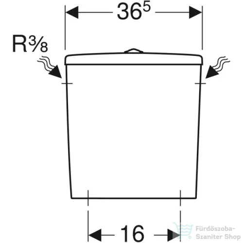 Geberit Selnova wc tartály oldalsó bekötéssel,fehér 500.269.01.1