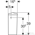 Geberit Selnova wc tartály oldalsó bekötéssel,fehér 500.269.01.1