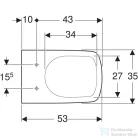 Geberit SELNOVA SQUARE mélyöblítésű fali wc,fehér 500.270.01.5