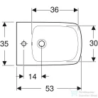 Geberit SELNOVA SQUARE fali bidé,fehér 500.271.01.5