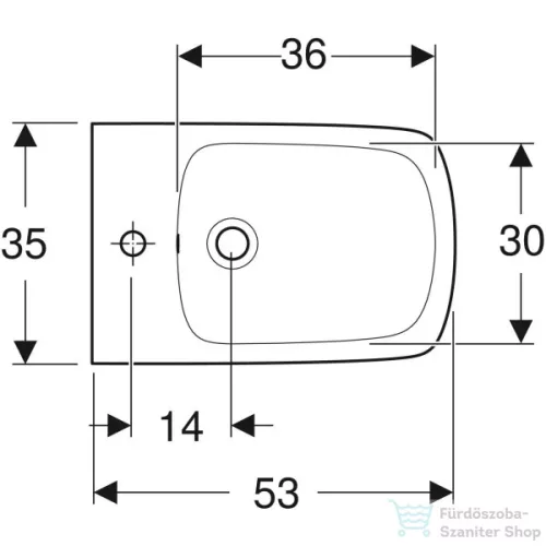 Geberit SELNOVA SQUARE fali bidé,fehér 500.271.01.5