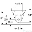 Geberit SELNOVA SQUARE fali bidé,fehér 500.271.01.5