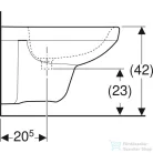 Geberit SELNOVA SQUARE fali bidé,fehér 500.271.01.5