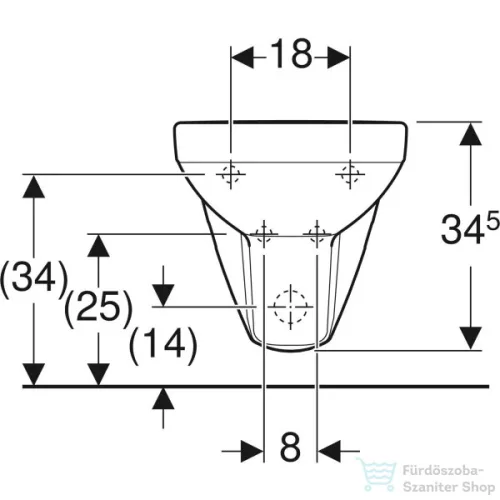 Geberit SELNOVA COMPACT fali bidé,fehér 500.272.01.7
