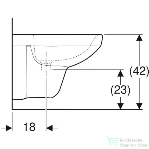 Geberit SELNOVA COMPACT fali bidé,fehér 500.272.01.7