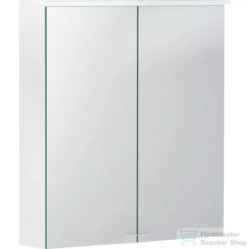 Geberit OPTION BASIC 60x67,7 cm-es 2 ajtós tükrös szekrény LED világítással,matt fehér 500.273.00.1