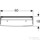 Geberit OPTION BASIC 60x67,7 cm-es 2 ajtós tükrös szekrény LED világítással,matt fehér 500.273.00.1