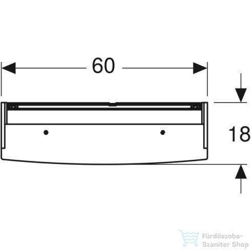 Geberit OPTION BASIC 60x67,7 cm-es 2 ajtós tükrös szekrény LED világítással,matt fehér 500.273.00.1