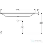 Geberit Xeno² 140x48 cm-es bútorra ültethető mosdó csaplyuk nélkül,matt fehér 500.276.00.1