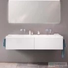 Geberit Xeno² 140x48 cm-es bútorra ültethető mosdó csaplyuk nélkül,matt fehér 500.276.00.1