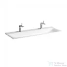 Geberit Xeno² 140x48 cm-es bútorra ültethető mosdó 2 csaplyukkal,matt fehér 500.277.00.1