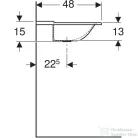 Geberit Xeno² 160x48 cm-es bútorra ültethető mosdó csaplyuk nélkül,matt fehér 500.278.00.1