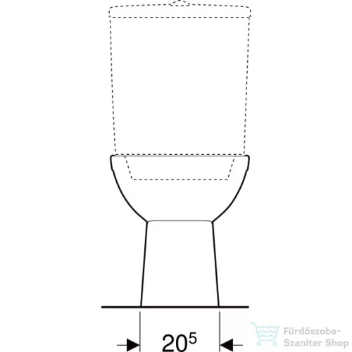 Geberit SELNOVA alsó kifolyású,mélyöblítéses monoblokkos wc,fehér 500.281.01.7