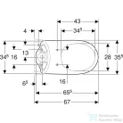 Geberit SELNOVA hátsó kifolyású,mélyöblítéses monoblokkos wc,fehér 500.282.01.5