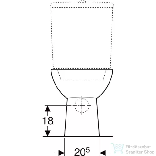 Geberit SELNOVA hátsó kifolyású,mélyöblítéses monoblokkos wc,fehér 500.282.01.5