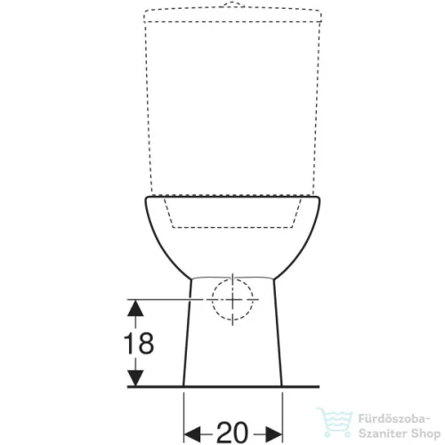 Geberit SELNOVA perem nélküli,hátsó kifolyású,mélyöblítéses monoblokkos wc,fehér 500.283.01.5