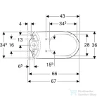 Geberit SELNOVA COMFORT magasított,alsó kifolyású,mélyöblítéses monoblokkos wc,fehér 500.284.01.5