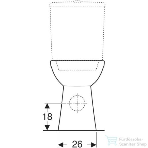 Geberit SELNOVA COMFORT magasított,alsó kifolyású,mélyöblítéses monoblokkos wc,fehér 500.284.01.5