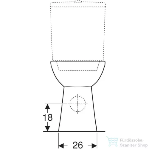 Geberit SELNOVA COMFORT magasított,alsó kifolyású,mélyöblítéses monoblokkos wc,fehér 500.284.01.5