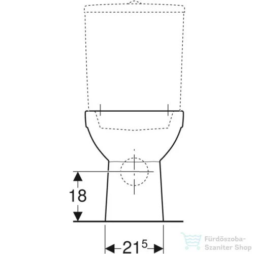 Geberit SELNOVA perem nélküli,hátsó kifolyású,mélyöblítéses monoblokkos wc,fehér 500.285.01.7