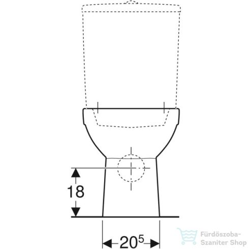 Geberit SELNOVA hátsó kifolyású,mélyöblítéses monoblokkos wc,fehér 500.287.01.7