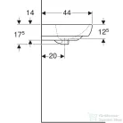 Geberit SELNOVA SQUARE 55x44 cm-es mosdó csaplyuk nélkül,fehér 500.291.01.7