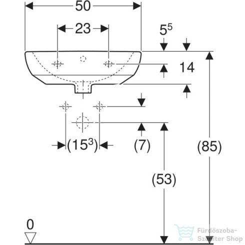 Geberit SELNOVA 50x41 cm-es mosdó,fehér 500.295.01.7