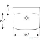 Geberit SELNOVA SQUARE 50x42 cm-es mosdó csaplyuk nélkül,fehér 500.301.01.7