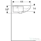 Geberit Selnova 55x44 cm-es félig beépíthető mosdó,fehér 500.311.01.7