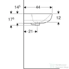 Geberit SELNOVA 55x44 cm-es mosdó 1 csaplyukkal,fehér 500.315.01.7