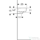 Geberit SELNOVA COMPACT 45x25 cm-es mosdó bal oldali csaplyukkal,fehér 500.319.01.5