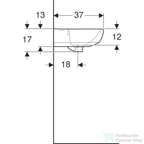 Geberit SELNOVA 45x37 cm-es mosdó,fehér 500.324.01.7